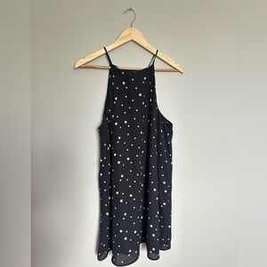 Black Polka Dot Sleeveless Dress